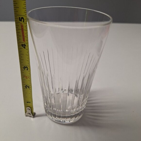 Crystal Maastricht Holland‎ Water Glass 5 Inch Tall Clear Vertical Lines - Picture 5 of 6